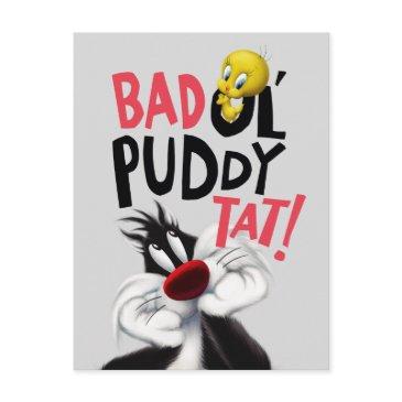 sylvester™ & tweety™- mean ol' puddy tat postinvitations