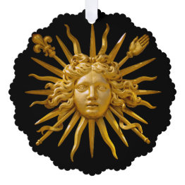 Small Symbol Of Louis Xiv The Sun King Ornament Invitations Front View