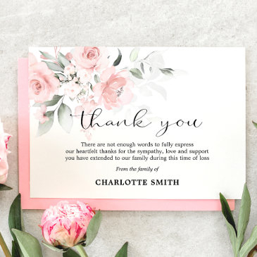sympathy flower blush pink roses thank you | photo