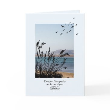 sympathy on loss of father, seaside scene invitations