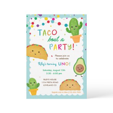 taco bout a party fiesta birthday invitation