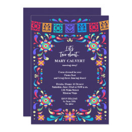 Small Taco Bout Birthday Party Invitation Front View