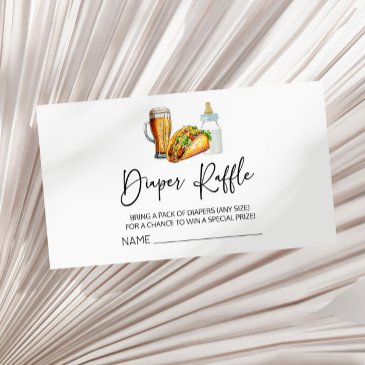tacos brews diapers too baby shower diaper raffle enclosure invitations