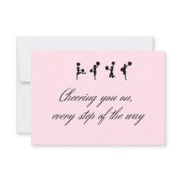 Small Take Care Invitations - Cheerleaders Front View
