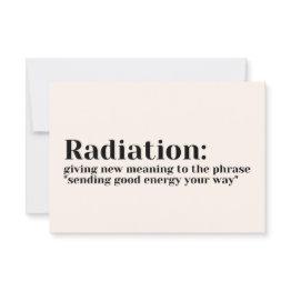 Small Take Care Invitations - New Meaning Radiation Front View