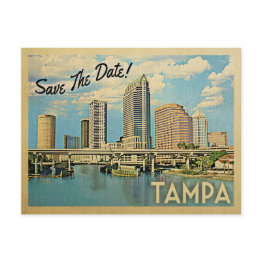 Small Tampa Save The Date Florida Announcement Postinvitations Front View