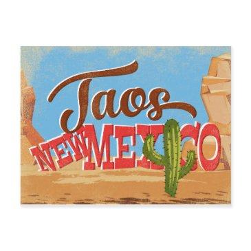 taos new mexico cartoon desert vintage travel postinvitations