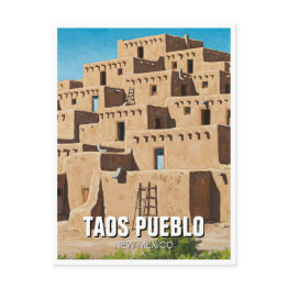 Small Taos Pueblo New Mexico Postinvitations Front View