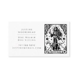 Small Tarot Dog Walker Pet Sitter Business Invitations Front View