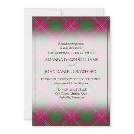 Small Tartan Beauty Clan Crawford Scottish Plaid Front View