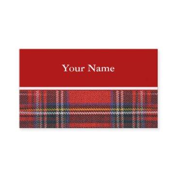 tartan plaids pattern royal red fabric business invitations