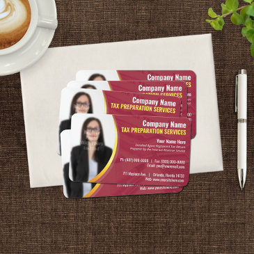 tax preparation (preparer) photo business invitations