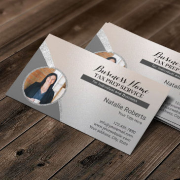 tax preparer consulting service silver photo business invitations