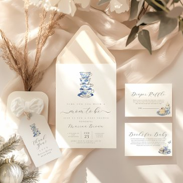 tea with the mom to be baby shower invitation