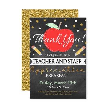 teacher appreciation staff invitation