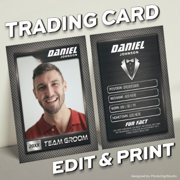 team groom trading invitations, gifts for groomsmen calling invitations