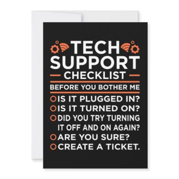 technical support checklist computer it programmer invitation
