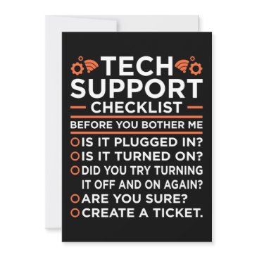 technical support checklist computer it programmer invitation
