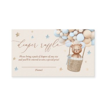 teddy bear balloon baby shower diaper raffle enclosure invitations