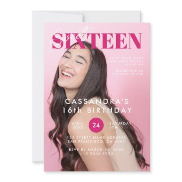 teen magazine cover sweet sixteen birthday invitation