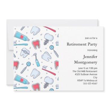 teeth and tools dental pattern retirement invitation