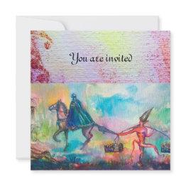 Small Temptation Dark Knight And Devil's Treasure ,blue Invitation Front View