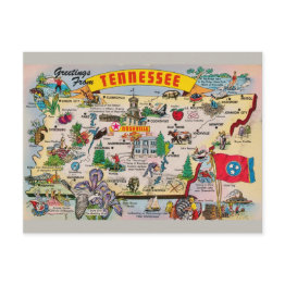 Small Tennessee State Map Postinvitations Front View