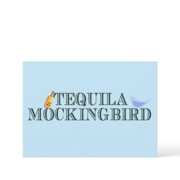 tequila mockingbird funny book pun birthday invitations