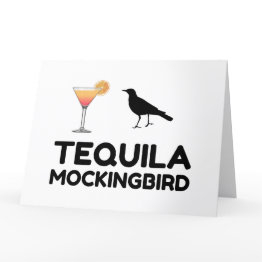 Small Tequila Mockingbird Thank You Invitations Front View