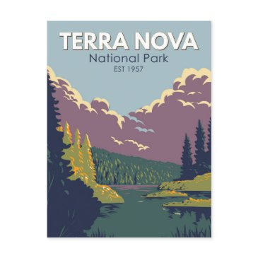 terra nova national park canada travel art vintage postinvitations