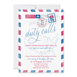 Small Texas Airmail Military Moving Announcement Front View