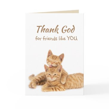 thank god for friends like you orange cat thank you invitations