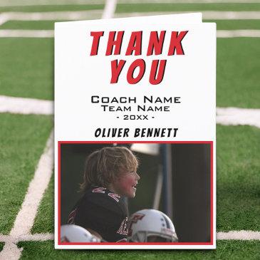 thank you coach invitations with photo