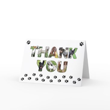 thank you dog invitations - oil painting word art design