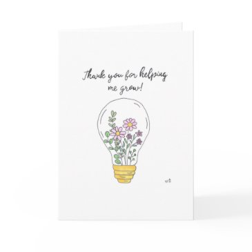 thank you for helping me grow lightbulb invitations