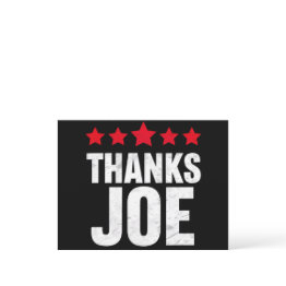 Small Thank You President Thank You Joe Biden Thanks Joe Postinvitations Front View