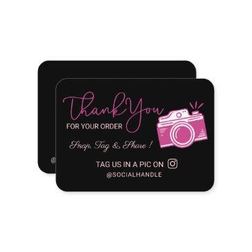 thank you snap, tag & share social media camera enclosure invitations