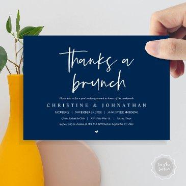 thanks a brunch, post wedding celebration invitati invitation