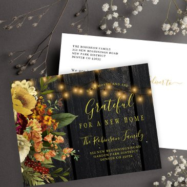 thanksgiving new home for the holidays moving announcement postinvitations