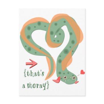"that's a moray" love pun eel postinvitations