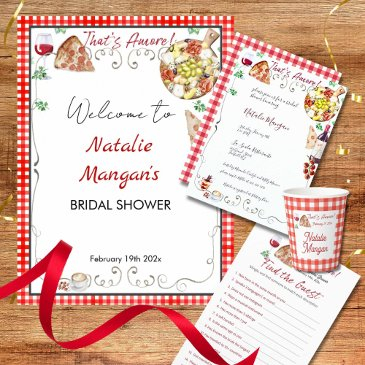 that's amore bridal shower 1 invitation