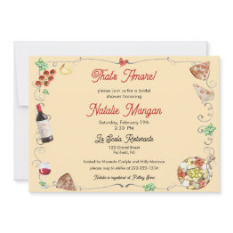Small That's Amore Bridal Shower Invitation Front View