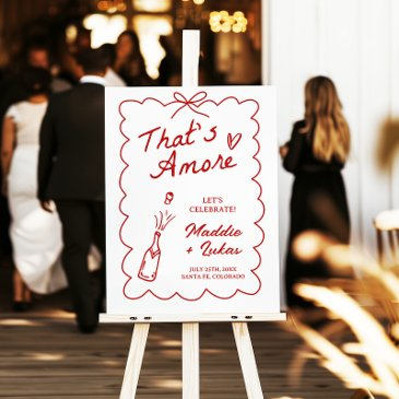 that's amore italian theme rehearsal dinner sign