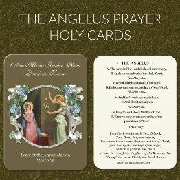 Small The Angelus Prayer Annunciation Of Angel Holy Invitations Front View