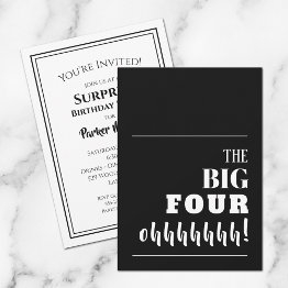 Small The Big 40th Birthday Party Invitation Front View