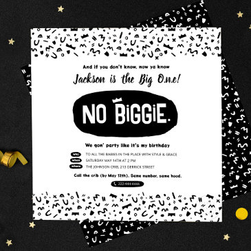 the big one birthday, 90s hip hop notorious one invitation