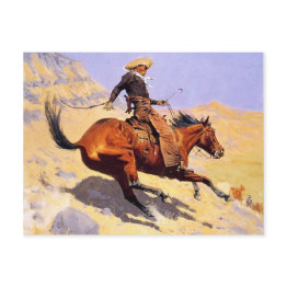 Small The Cowboy (by Frederic Remington) Postinvitations Front View