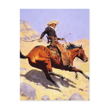 the cowboy western art by frederic remington postinvitations
