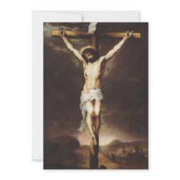 Small The Crucifixion By Bartolome Esteban Murillo Holiday Invitations Front View