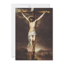 Small The Crucifixion By Bartolome Esteban Murillo Invitation Front View